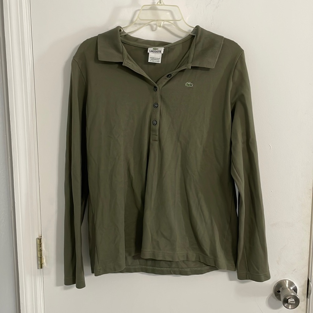 Lacoste Green long sleeve “50” M